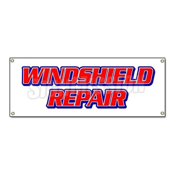 Signmission WINDSHIELD REPAIR BANNER SIGN glass repair specialist automotive windshield cars B-Windshield Repair - main